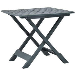 

vidaXL Folding Garden Table Green 79x72x70 cm Plastic