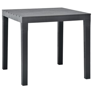 

vidaXL Garden Table Anthracite 78x78x72 cm Plastic