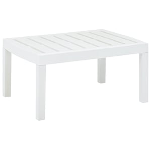 

vidaXL Garden Table White 78x55x38 cm Plastic