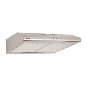 Milton Cooker Built-in Classic Hood Full Stainless Steel Push Button Control 3 Spin Motor Alma Filter Led Light Carbon Filter Silver 90x60 cm 7501INOX90