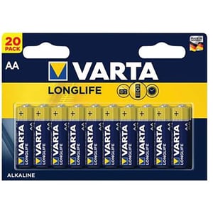 Varta Longlife AA Battery 20pcs Set Blue/Yellow