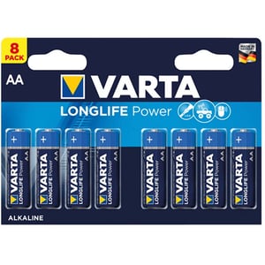 Varta Longlife AA Battery 8pcs Set Blue