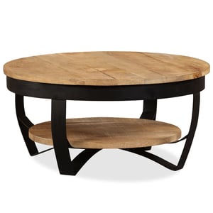 

vidaXL Coffee Table Solid Rough Mango Wood 65x32 cm