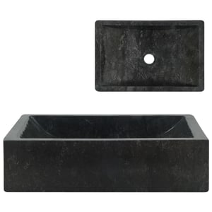 

vidaXL Sink 45x30x12 cm Marble Black