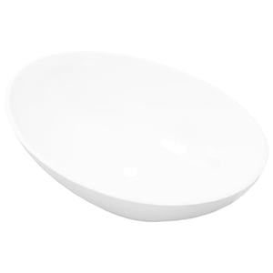 

vidaXL Luxury Ceramic Basin Oval-shaped Sink White 40 x 33 cm