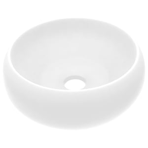 

vidaXL Luxury Wash Basin Round Matt White 40x15 cm Ceramic