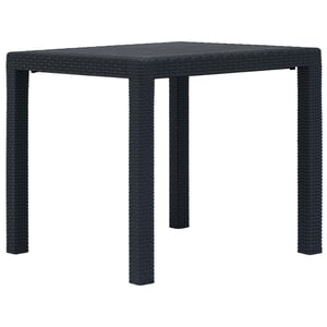 

vidaXL Garden Table Anthracite 79x79x72 cm Plastic Rattan Look