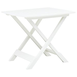 

vidaXL Folding Garden Table White 79x72x70 cm Plastic