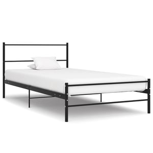 

vidaXL Bed Frame Black Metal 90x200 cm