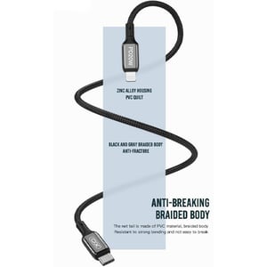 

XO USB-C To Lightning Cable 1m Black/White