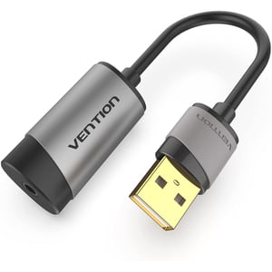 Vention Usb External Sound Card 0.15m Gray Metal Type(omtp-ctia) # Cdjhb