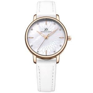 

Kenneth Scott Women's Analog White Dial Watch - K22524-KLWM