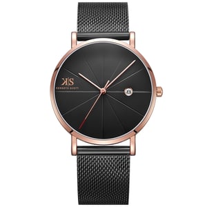 

Kenneth Scott Men's Analog Black Dial Watch - K22013-KMBB