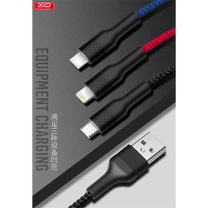 

XO 3-in-1 USB Cable 1m Black