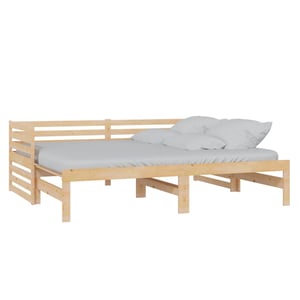 

vidaXL Pull-out Day Bed Solid Pinewood 2x(90x200) cm