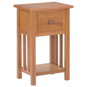 

vidaXL Magazine Table with Drawer 35x27x55 cm Solid Oak Wood