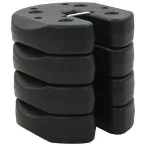 

vidaXL Gazebo Weight Plates 4 pcs Black 220x30 mm Concrete