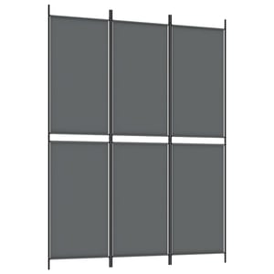 

vidaXL 3-Panel Room Divider Anthracite 150x200 cm Fabric