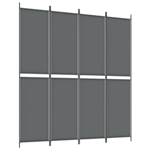

vidaXL 4-Panel Room Divider Anthracite 200x220 cm Fabric