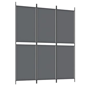 

vidaXL 3-Panel Room Divider Anthracite 150x180 cm Fabric