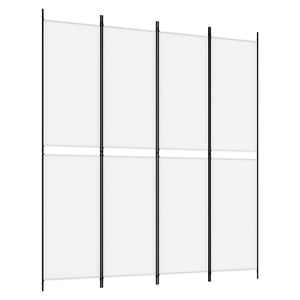 

vidaXL 4-Panel Room Divider White 200x220 cm Fabric