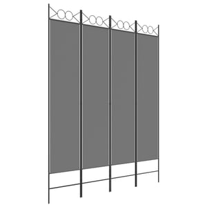 

vidaXL 4-Panel Room Divider Anthracite 160x200 cm Fabric