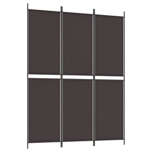 

vidaXL 3-Panel Room Divider Brown 150x200 cm Fabric