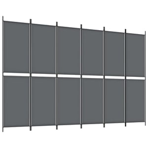 

vidaXL 6-Panel Room Divider Anthracite 300x200 cm Fabric
