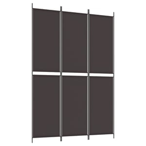 

vidaXL 3-Panel Room Divider Brown 150x220 cm Fabric