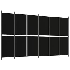 

vidaXL 6-Panel Room Divider Black 300x180 cm Fabric