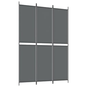 

vidaXL 3-Panel Room Divider Anthracite 150x220 cm Fabric