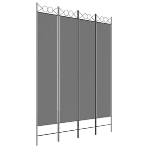 

vidaXL 4-Panel Room Divider Anthracite 160x220 cm Fabric