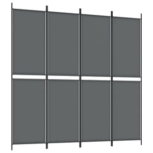 

vidaXL 4-Panel Room Divider Anthracite 200x200 cm Fabric