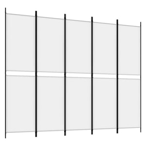 

vidaXL 4-Panel Room Divider White 250x200 cm Fabric