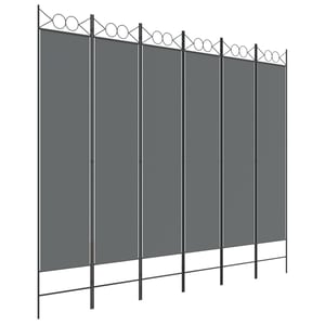 

vidaXL 6-Panel Room Divider Anthracite 240x200 cm Fabric