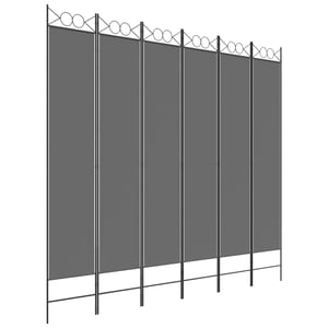 

vidaXL 6-Panel Room Divider Anthracite 240x220 cm Fabric