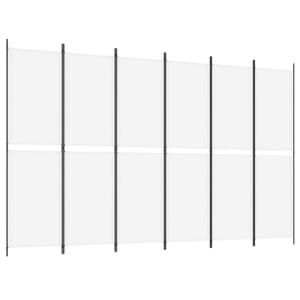 

vidaXL 6-Panel Room Divider White 300x200 cm Fabric