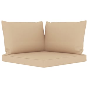 

vidaXL Pallet Sofa Cushions 3 pcs Beige Fabric