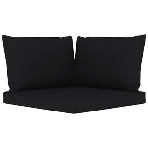 

vidaXL Pallet Sofa Cushions 3 pcs Black Fabric