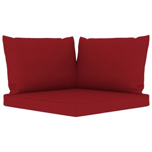 

vidaXL Pallet Sofa Cushions 3 pcs Wine Red Fabric