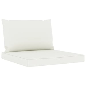 

vidaXL Pallet Sofa Cushions 2 pcs Cream White Fabric