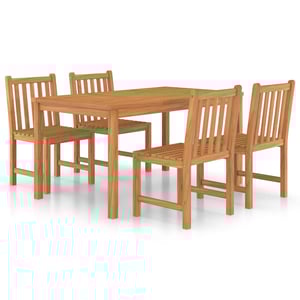 

vidaXL 5 Piece Garden Dining Set Solid Teak Wood