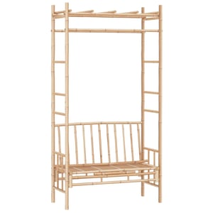 

vidaXL Garden Bench with Pergola 116 cm Bamboo