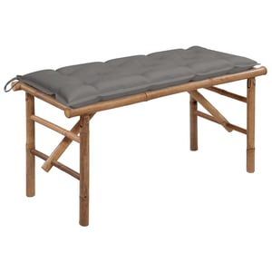 

vidaXL Folding Garden Bench with Cushion 118 cm Bamboo