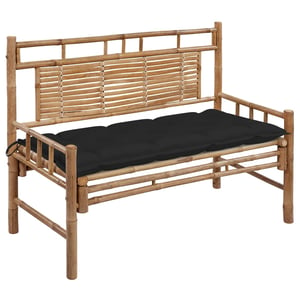 

vidaXL Garden Bench with Cushion 120 cm Bamboo