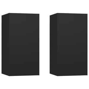 

vidaXL TV Cabinets 2 pcs Black 30.5x30x60 cm Engineered Wood