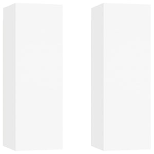 

vidaXL TV Cabinets 2 pcs White 30.5x30x90 cm Engineered Wood