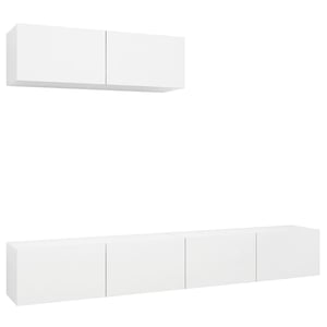 

vidaXL TV Cabinets 3 pcs White Engineered Wood