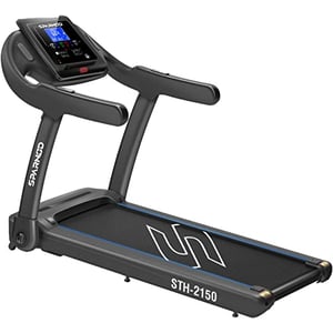 

SPARNOD FITNESS STH-2150 4-HP Peak Treadmill for Home Use No Installation Required, Space Saving 90 Foldable | 4-HP Peak, 100-kg Max User Weight, 1-14 km/hr Speed