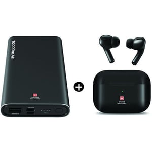 

Swiss Military SM-TWS-VICTOR1-BLK Earbuds Black + Chandoline Power Bank Black